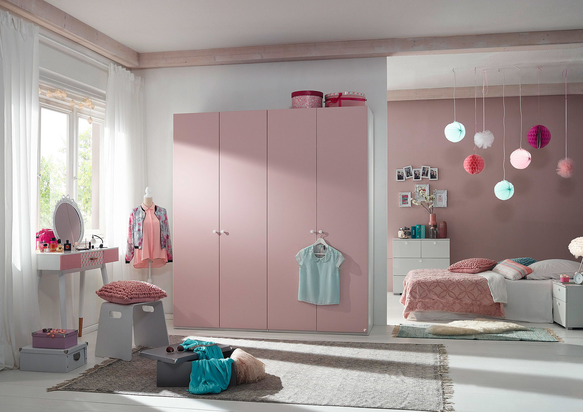 Jugendzimmerschrank - Pink