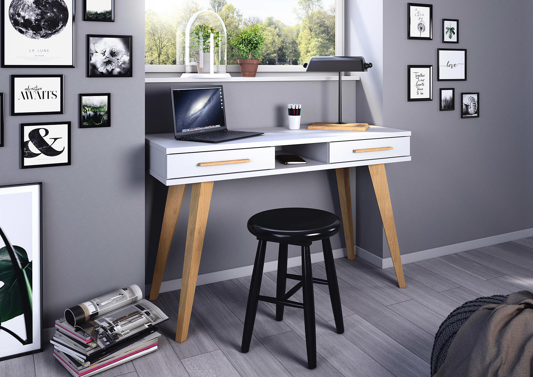 Wooden desk